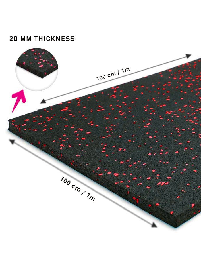 Rubber Gym Flooring (Red)