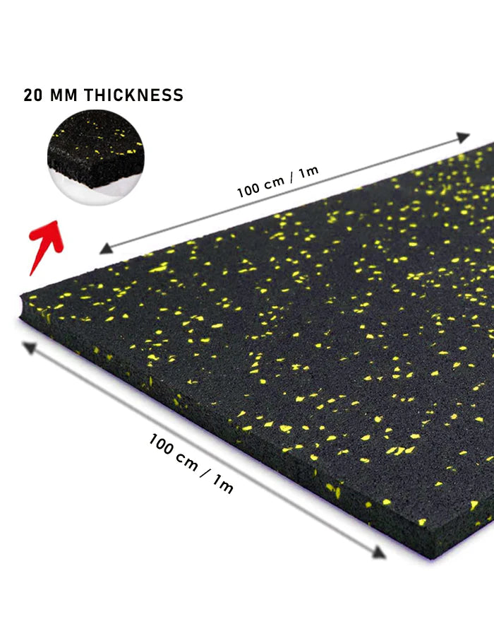 Rubber Gym Flooring (Yellow)