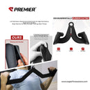 PREMIER 5SET Lat Pulldown Cable Attachment (LAT Pull Down Attachments,Attachment for High Pull-Downs, Ergonomic Handles, Rope Machine for Back Strength Training, Back Triceps bar Strength Training Handles for Biceps Curl Pull-Downs)