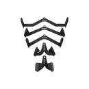 PREMIER 5SET Lat Pulldown Cable Attachment (LAT Pull Down Attachments,Attachment for High Pull-Downs, Ergonomic Handles, Rope Machine for Back Strength Training, Back Triceps bar Strength Training Handles for Biceps Curl Pull-Downs)