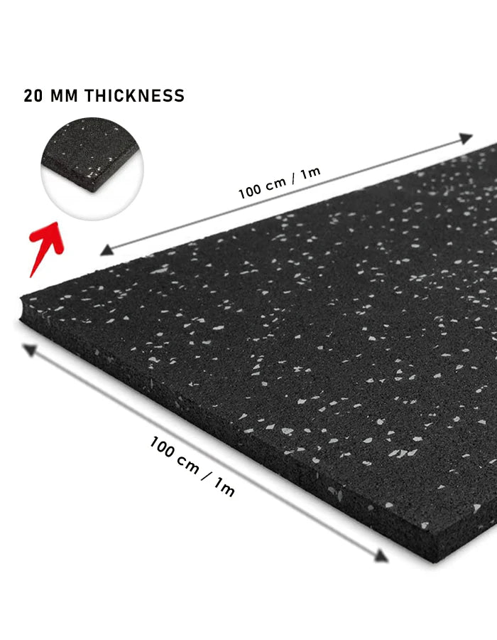 Rubber Gym Flooring (White)